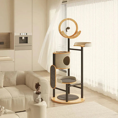 Catvera Multi-Level Steel Cat Tree - Image 13|||PROMPT|||Original clean product image