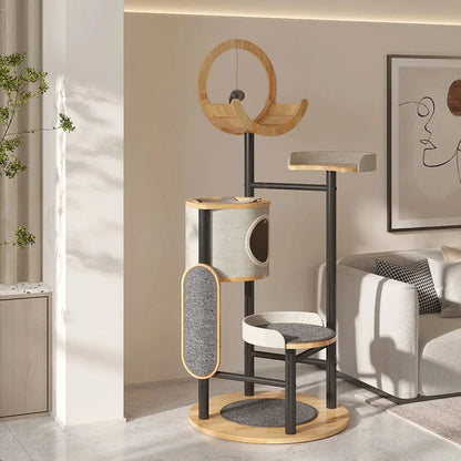 Catvera Multi-Level Steel Cat Tree - Image 8|||PROMPT|||Original clean product image