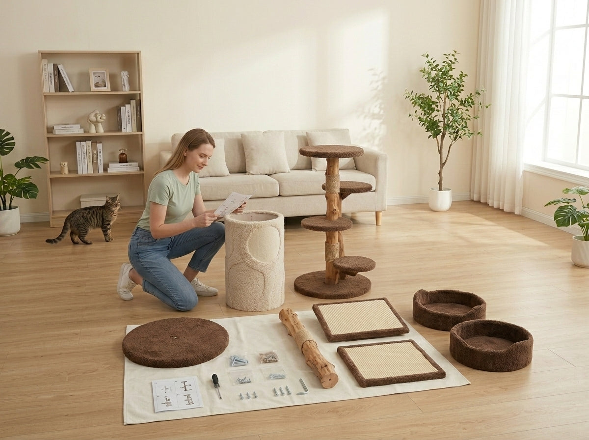 Catvera Multi-Level Wooden Cat Tree - Section 3