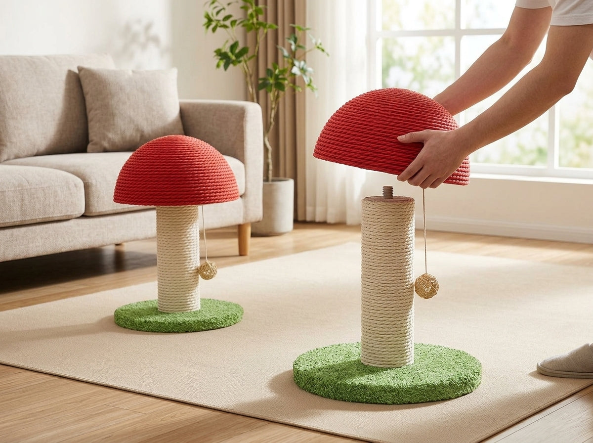 Catvera Mushroom Cat Scratching Post - Effortless Setup for Instant Cat Paradise