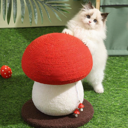 Catvera Mushroom Cat Scratching Tree - Image 6|||PROMPT|||Original clean product image