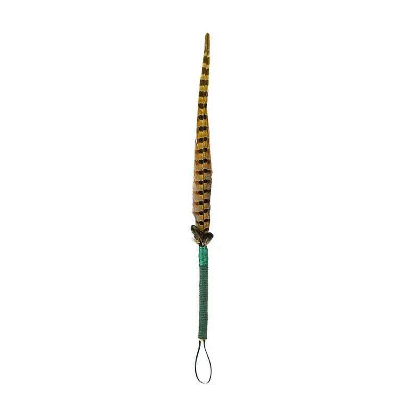 Catvera Natural Pheasant Feather Wand - Image 1|||PROMPT|||Original clean product image