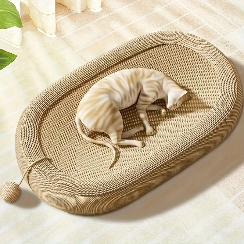Catvera Natural Sisal Scratching Mat - Image 1|||PROMPT|||Original clean product image