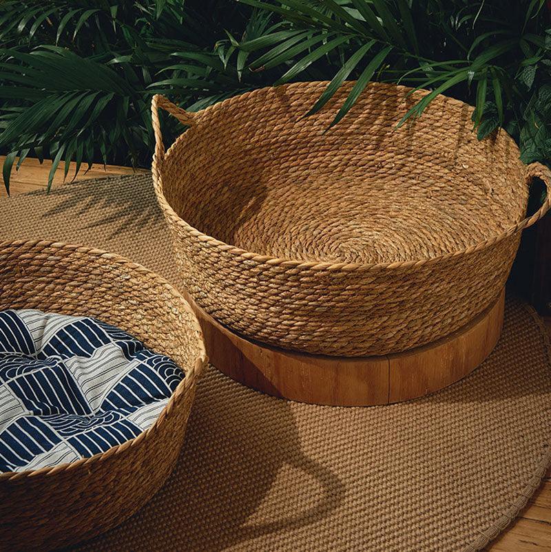 Catvera Natural Wicker Cat Bed - Image 1|||PROMPT|||Original clean product image