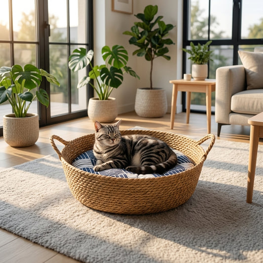 Catvera Natural Wicker Cat Bed - Main Product Image