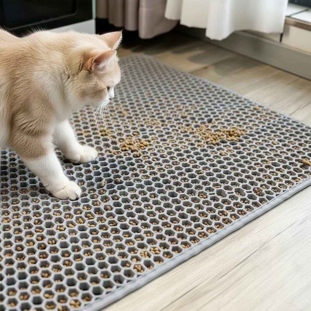 Catvera Non-Slip Waterproof Litter Mat - Advanced Litter Trapping Technology