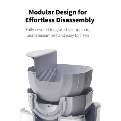 Catvera Open-Top Self-Cleaning Litter Box - Image 3|||PROMPT|||Original clean product image