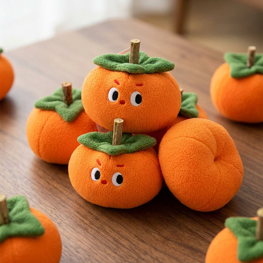 Catvera Orange Persimmon Dental Chew Toys - Safe & Durable Construction