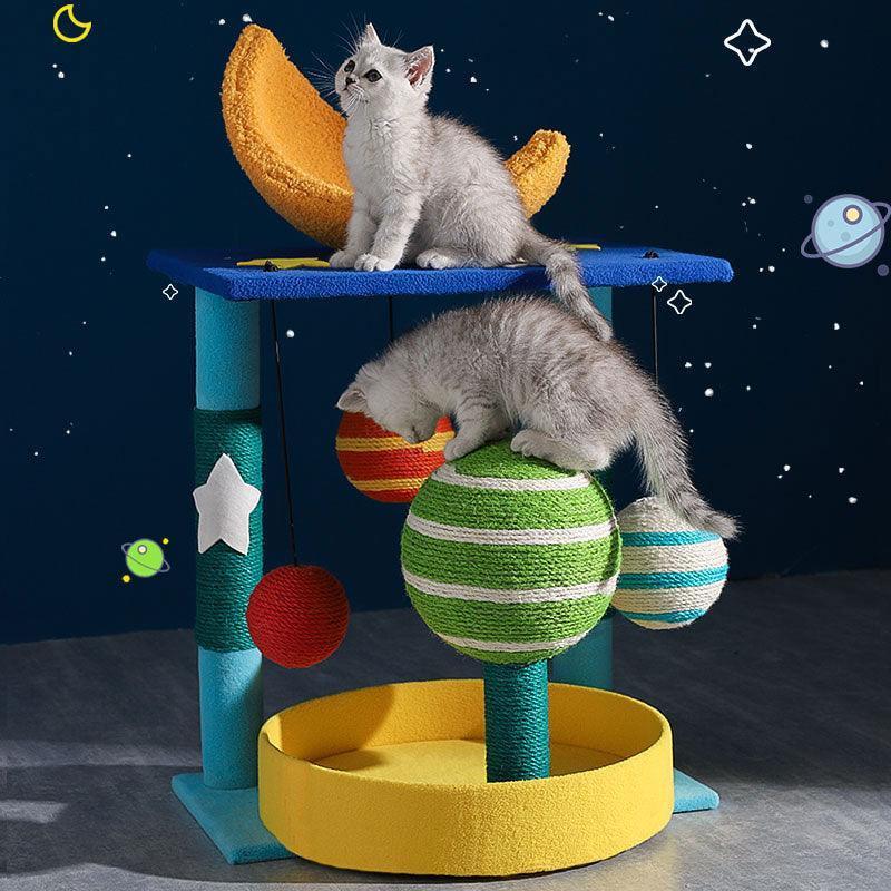 Catvera Planet Theme Cat Tree Tower - Image 2|||PROMPT|||Original clean product image