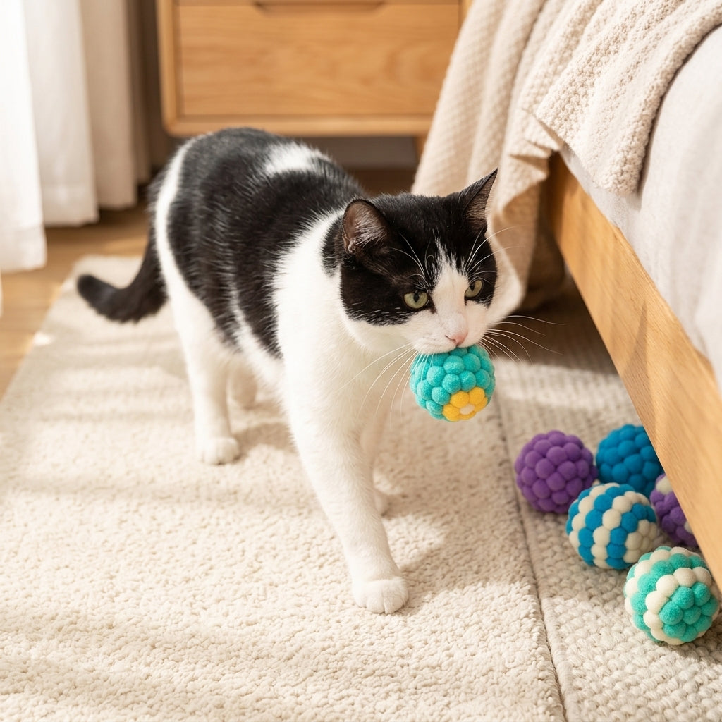 Catvera Plush Bell Balls Set - Perfect Size for Play