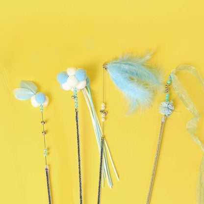 Catvera Plush Feather Teaser Wand Toy - Image 8|||PROMPT|||Original clean product image