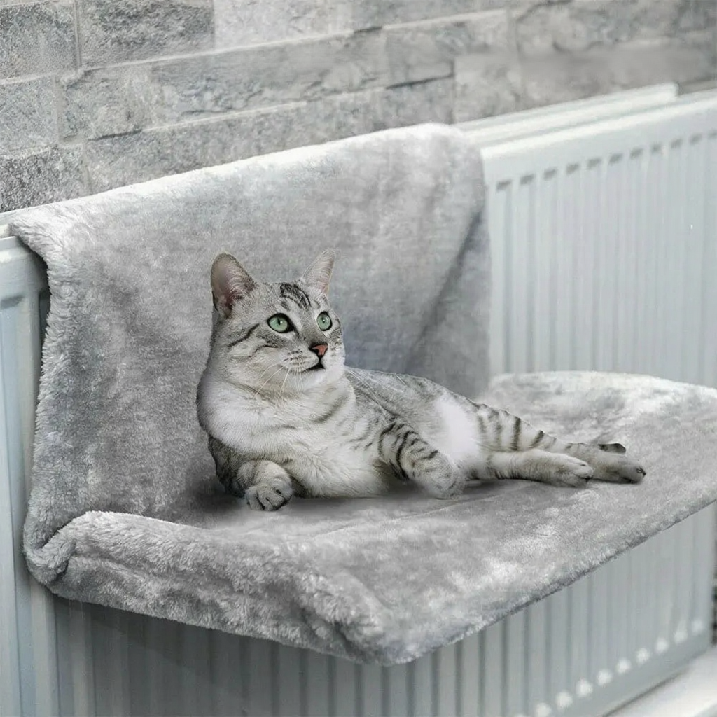 Catvera Radiator Cat Hammock Bed - Image 5|||PROMPT|||Cleaned image. Original analysis: found 1 text overlay watermark at the top of the image