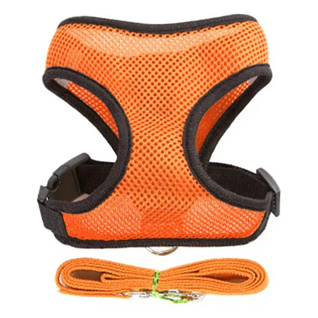 Catvera Reflective Mesh Pet Harness - Image 9|||PROMPT|||Cleaned image. Original analysis: Found 1 logo on the product - a paw print badge with company branding on the chest area of the harness