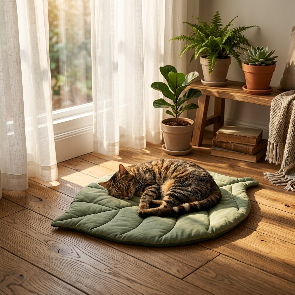 Catvera Reversible Leaf Shaped Cat Mat - Main Product Image
