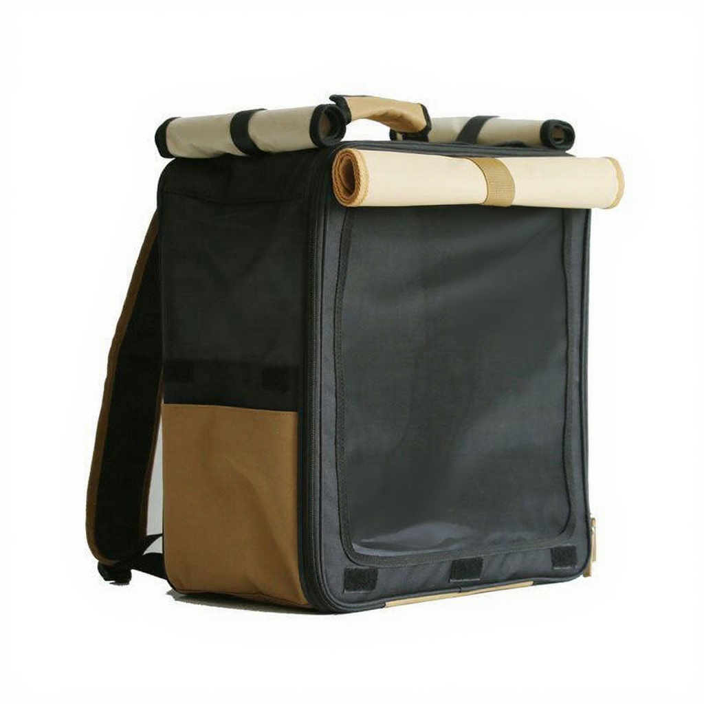 Catvera Roll-Up Foldable Cat Carrier - Image 10|||PROMPT|||Cleaned image. Original analysis: Found 1 brand name printed directly on the product fabric