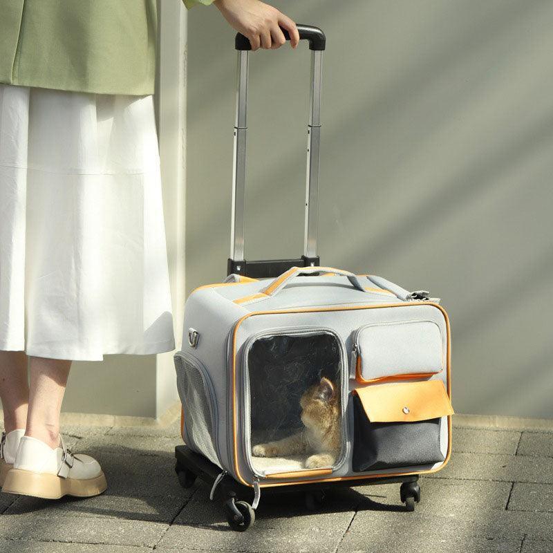 Catvera Rolling Wheeled Cat Carrier - Image 2|||PROMPT|||Original clean product image