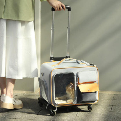 Catvera Rolling Wheeled Cat Carrier - Image 2|||PROMPT|||Original clean product image