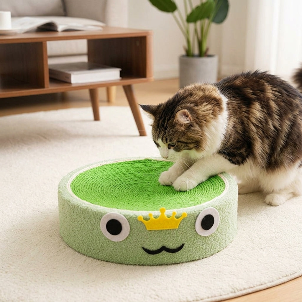 Catvera Round Bowl Cat Scratcher Bed - Durable Sisal Construction