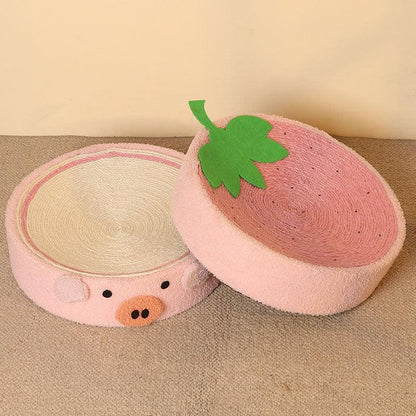 Catvera Round Cat Scratching Bed - Image 12|||PROMPT|||Original clean product image