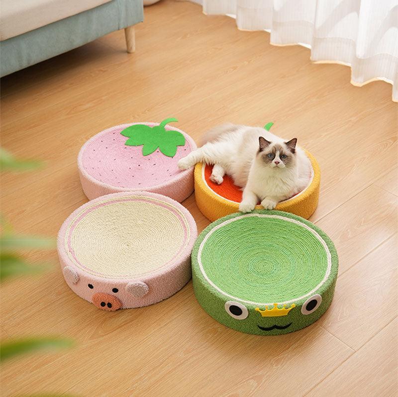 Catvera Round Cat Scratching Bed - Image 8|||PROMPT|||Original clean product image