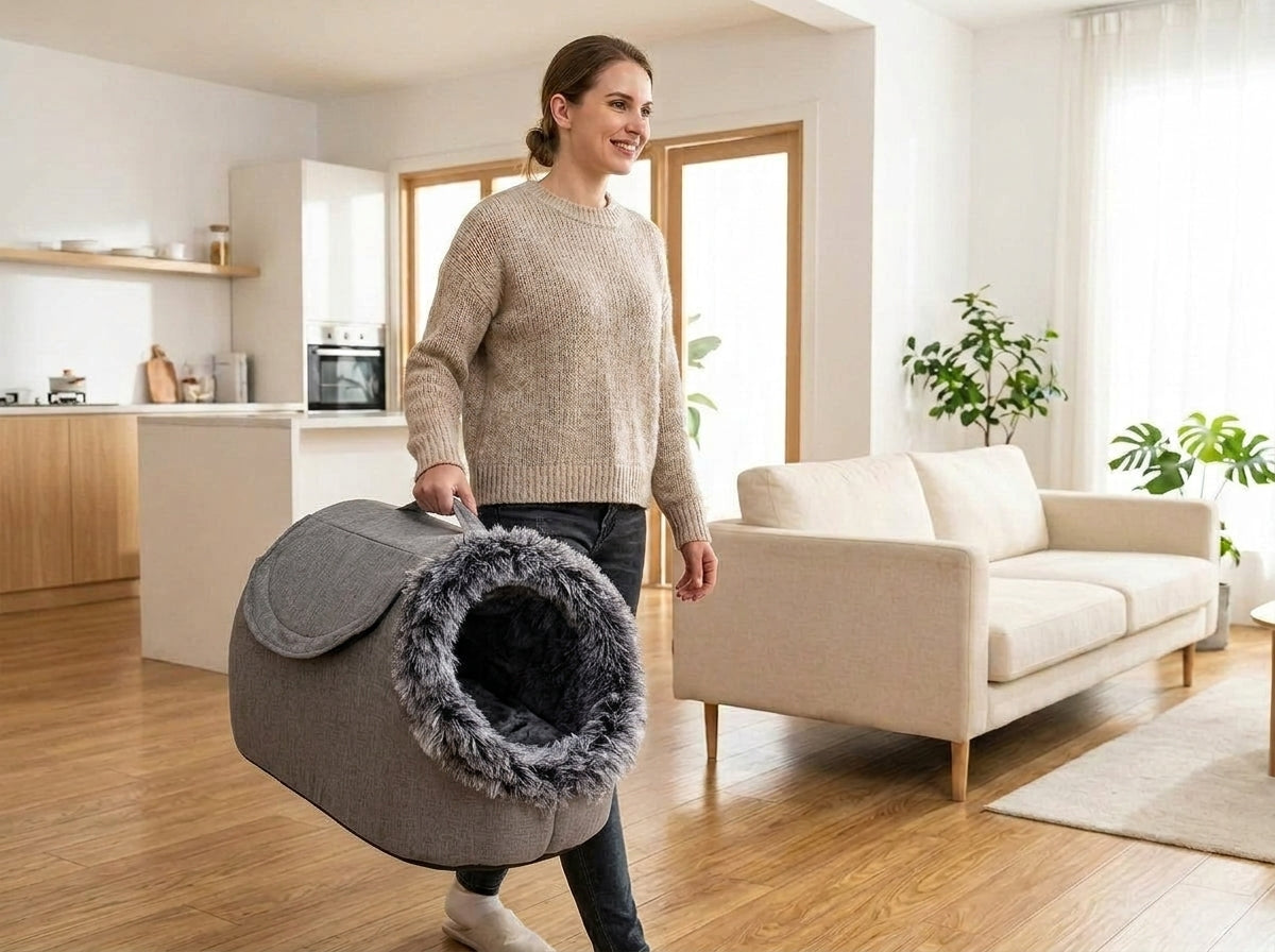 Catvera Self-Warming Cat Cave Bed - Section 3