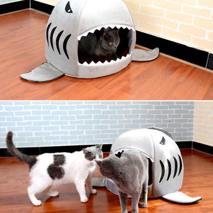 Catvera Shark Cave Cat Bed - Image 11|||PROMPT|||Original clean product image