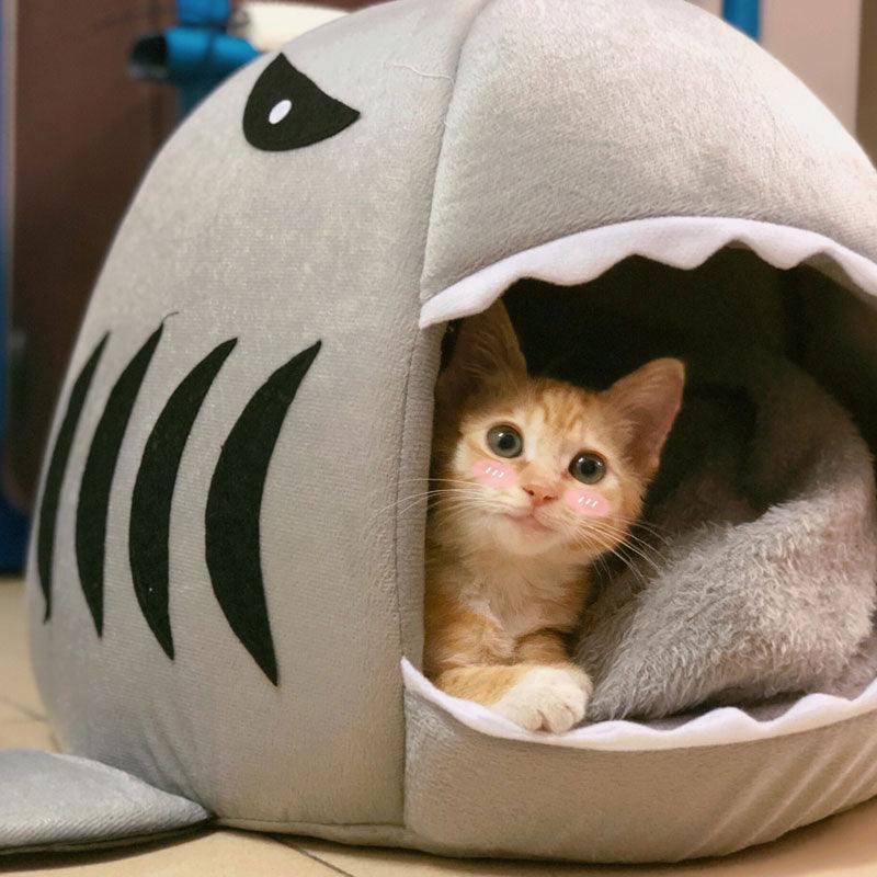 Catvera Shark Cave Cat Bed - Image 8|||PROMPT|||Original clean product image