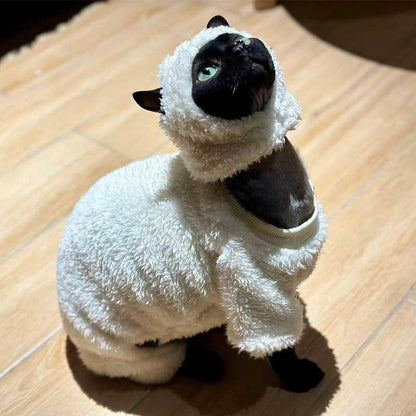 Catvera Sheep Halloween Costume Sphynx - Image 9|||PROMPT|||Original clean product image
