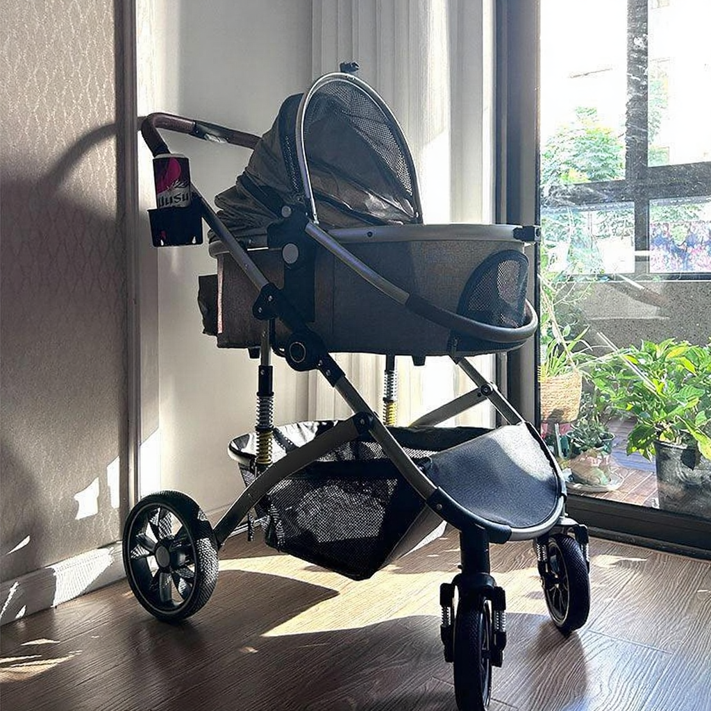 Catvera Shock-Absorbing Cat Stroller Carrier - Image 11|||PROMPT|||Original clean product image