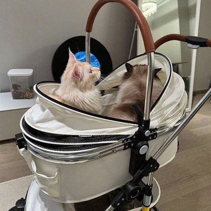 Catvera Shock-Absorbing Cat Stroller Carrier - Image 13|||PROMPT|||Cleaned image. Original analysis: found brand name 'Bello' printed on the stroller carrier