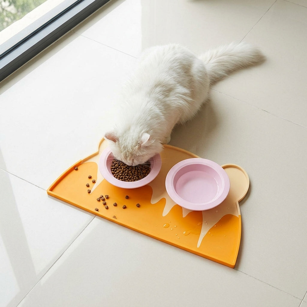 Catvera Silicone Cat Food Feeding Mat - Mess-Free Feeding Solution