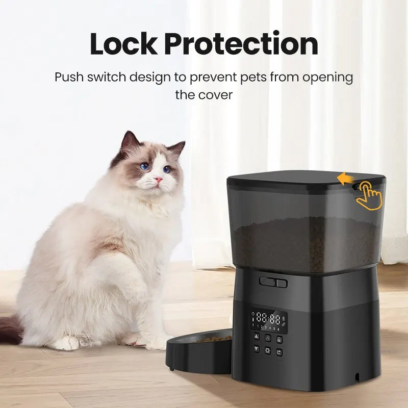 Catvera Smart Automatic Cat Feeder - Image 6|||PROMPT|||Original clean product image