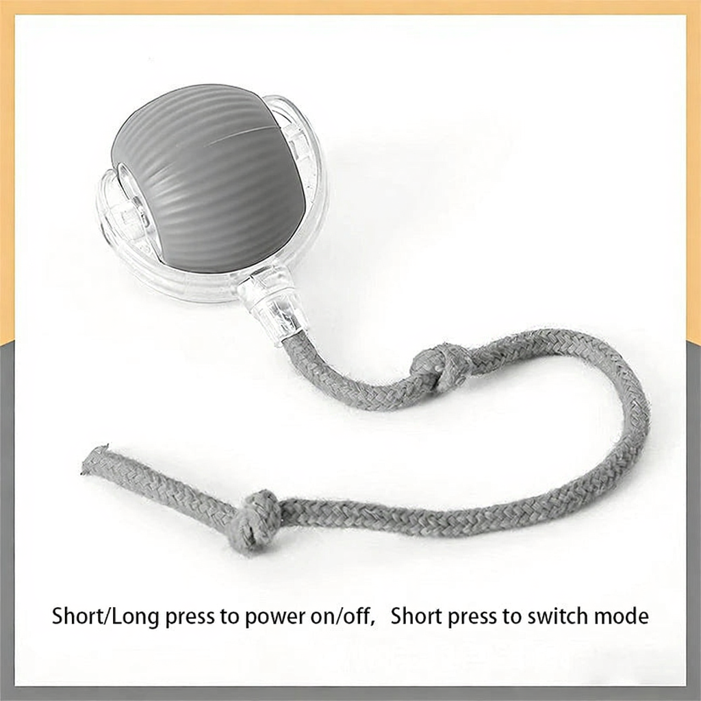 Catvera Smart Interactive Ball Toy - Image 13|||PROMPT|||Cleaned image. Original analysis: found 1 brand label/watermark - 'GREY' text in grey rounded rectangle button in top right corner