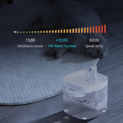 Catvera Smart Pet Water Fountain - Image 4|||PROMPT|||Cleaned image. Original analysis: Found 1 brand name on the product: 'AOTECC' visible on the bottom right of the pet water fountain device