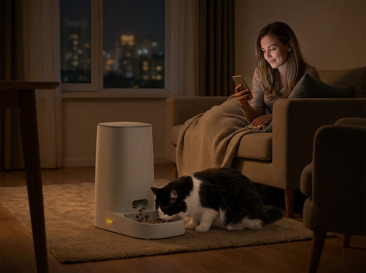 Catvera Smart WiFi Automatic Pet Feeder - Reliable Power System