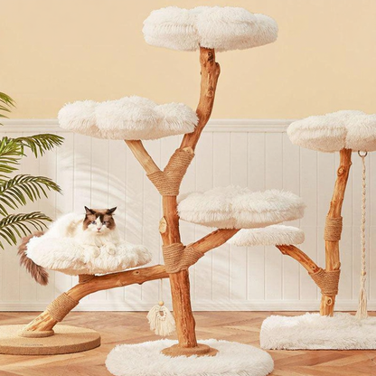Catvera Solid Wood Cat Tree - Image 6|||PROMPT|||Original clean product image