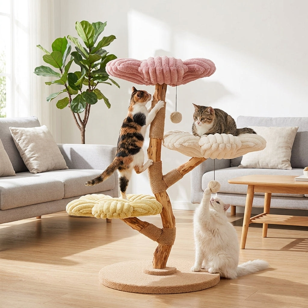 Catvera Solid Wood Cat Tree - Section 2