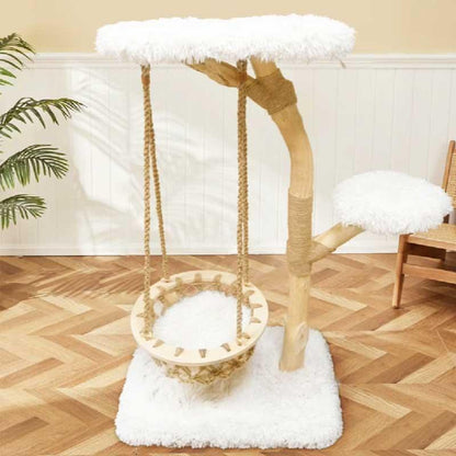 Catvera Solid Wood Cradle Cat Tree - Image 10|||PROMPT|||Original clean product image