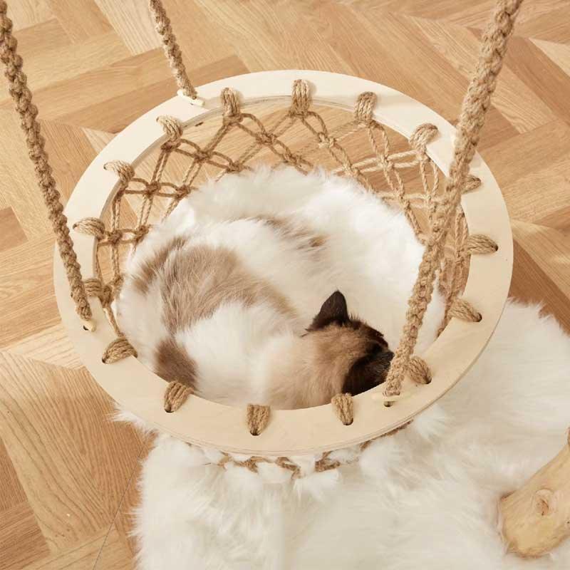 Catvera Solid Wood Cradle Cat Tree - Image 11|||PROMPT|||Original clean product image
