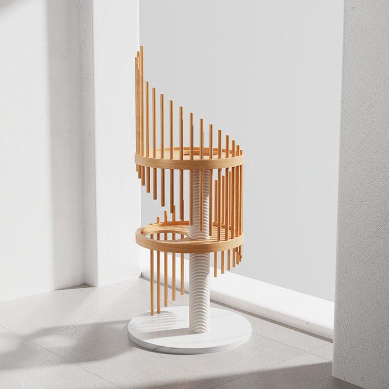 Catvera Spiral Wood Cat Climbing Tree - Image 13|||PROMPT|||Original clean product image