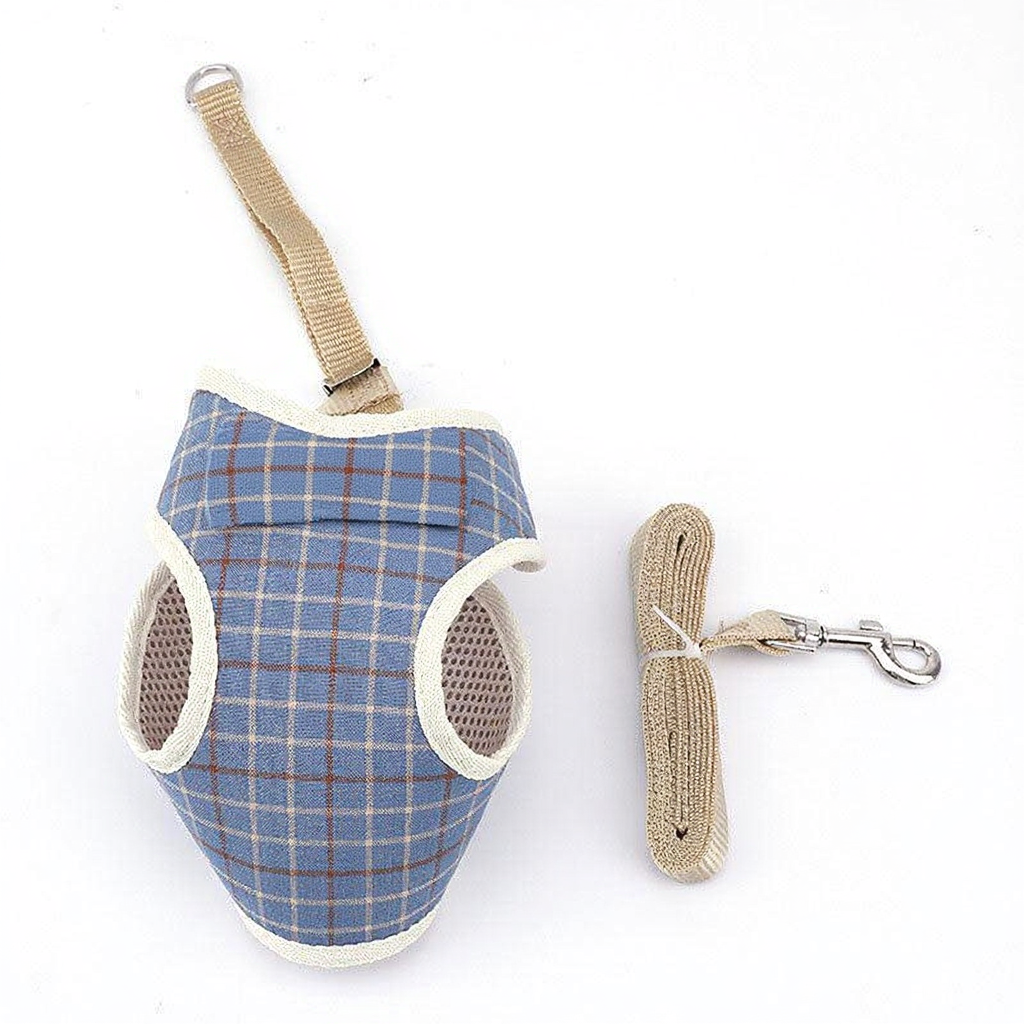 Catvera Striped Bowtie Cat Harness Vest - Image 3|||PROMPT|||Cleaned image. Original analysis: Found 2 brand names on tags attached to the harness: 'Boopsport' and 'Merrell' visible on the label/tag on the front of the product
