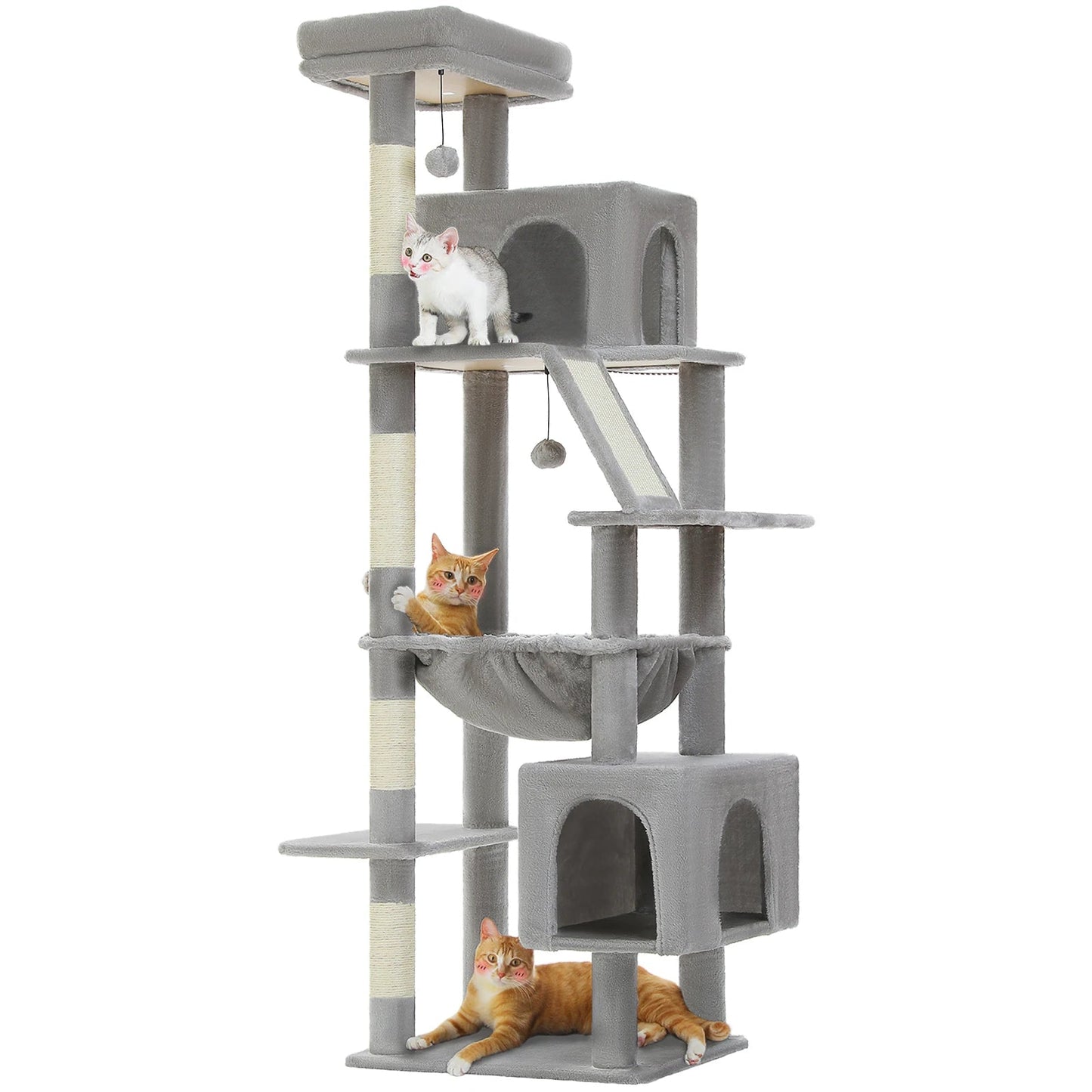 Catvera Tall Multi-Level Cat Tree - Image 10|||PROMPT|||Original clean product image
