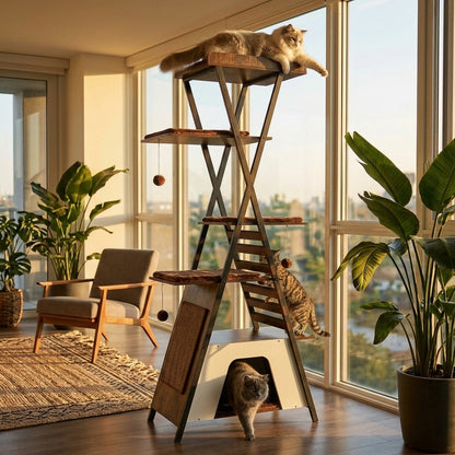 Catvera Tall Multi-Level Cat Tree Tower - Main Product Image