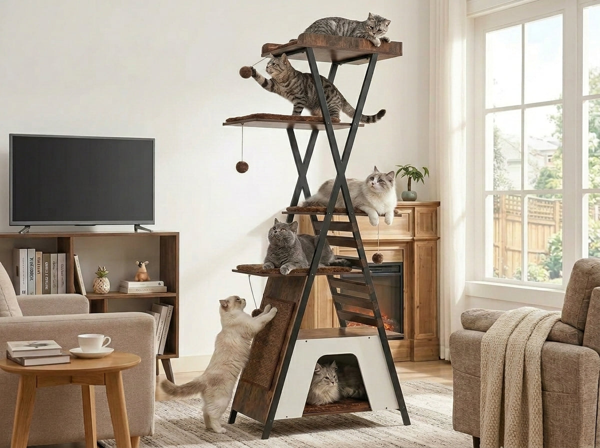 Catvera Tall Multi-Level Cat Tree Tower - Section 3