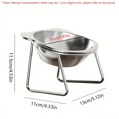 Catvera Tilted Elevated Cat Bowl - Image 7|||PROMPT|||Original clean product image