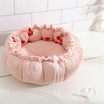 Catvera Transformable Coral Velvet Cat Bed - Image 6|||PROMPT|||Original clean product image
