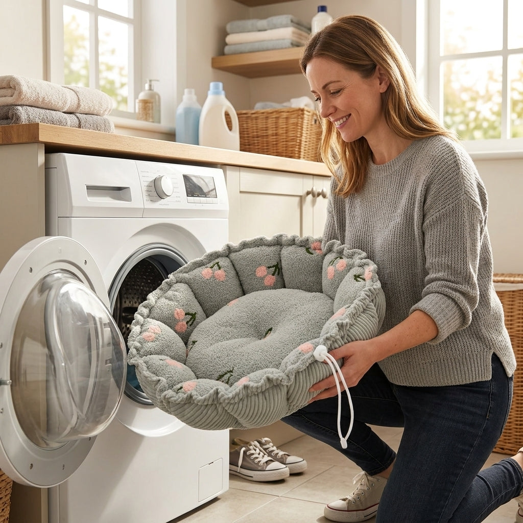 Catvera Transforming Petal Cat Bed - Easy Maintenance Design