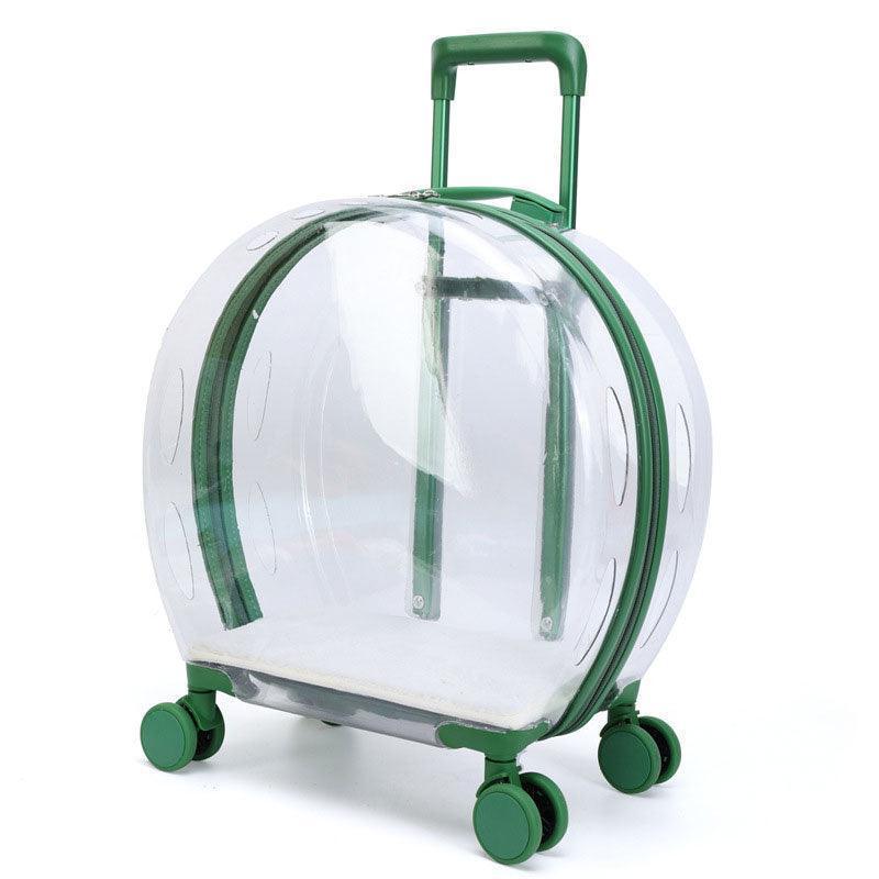 Catvera Transparent Wheeled Cat Carrier - Image 2|||PROMPT|||Original clean product image