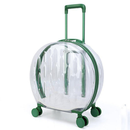 Catvera Transparent Wheeled Cat Carrier - Image 4|||PROMPT|||Original clean product image