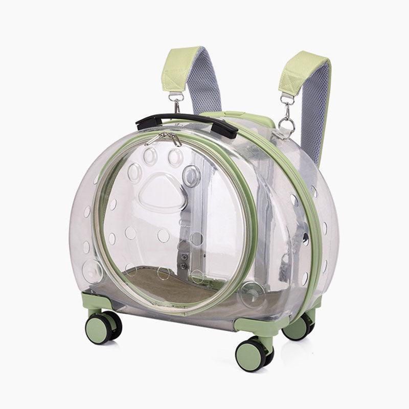 Catvera Transparent Wheeled Cat Carrier - Image 6|||PROMPT|||Original clean product image